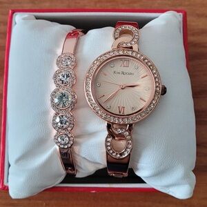 Kim Rogers Womens Watch and Bracelet Set